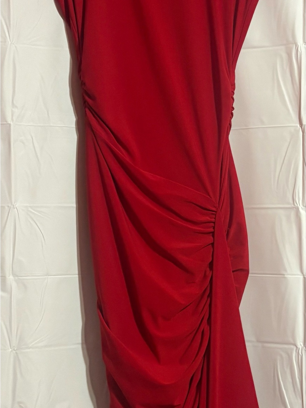 Cache Red Ruched Maxi Dress